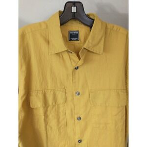 NWT Todd Snyder New York Mens Medium Brass 2 Pocket Cotton Shirt Gold/Goldenrod